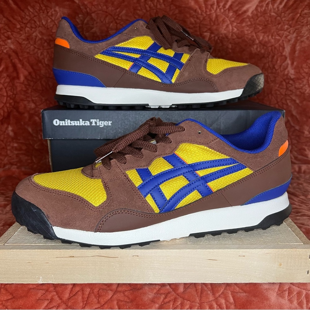 Onitsuka Tiger Horizonia Shoes 'Brown Chrome Yellow Prussian Blue' 1183A206-751